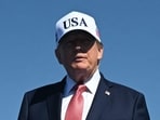 Donald Trump arrives to speak during a 