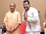 Uttar Pradesh CM Yogi Adityanath met with the team of Hanuman Ansh, in Lucknow.