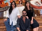Akshay with Vidya and Raashii