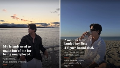 The 20-year-old who began creating content after facing more than 300 job rejections. (Instagram/@neo_veilly) The 20-year-old who began creating content after facing more than 300 job rejections. (Instagram/@neo_veilly)
