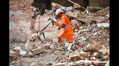 Loveneesh and his business partner, Shubham Tyagi, ran the PG facility in the building that collapsed, killing seven people and injuring several others (Hindustan Times)