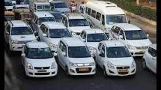 According to a rough estimate, Chandigarh has nearly 1 lakh daily cab users who use ride-hailing services. (HT File)