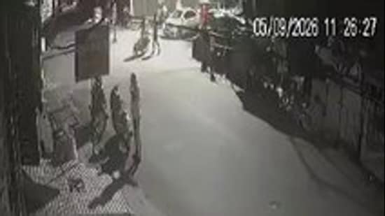 The accused were caught on CCTV footage repeatedly hitting Amit Kumar with a brick.