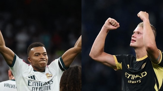 Kylian Mbappe and Erling Haaland during UCL 2026-27.