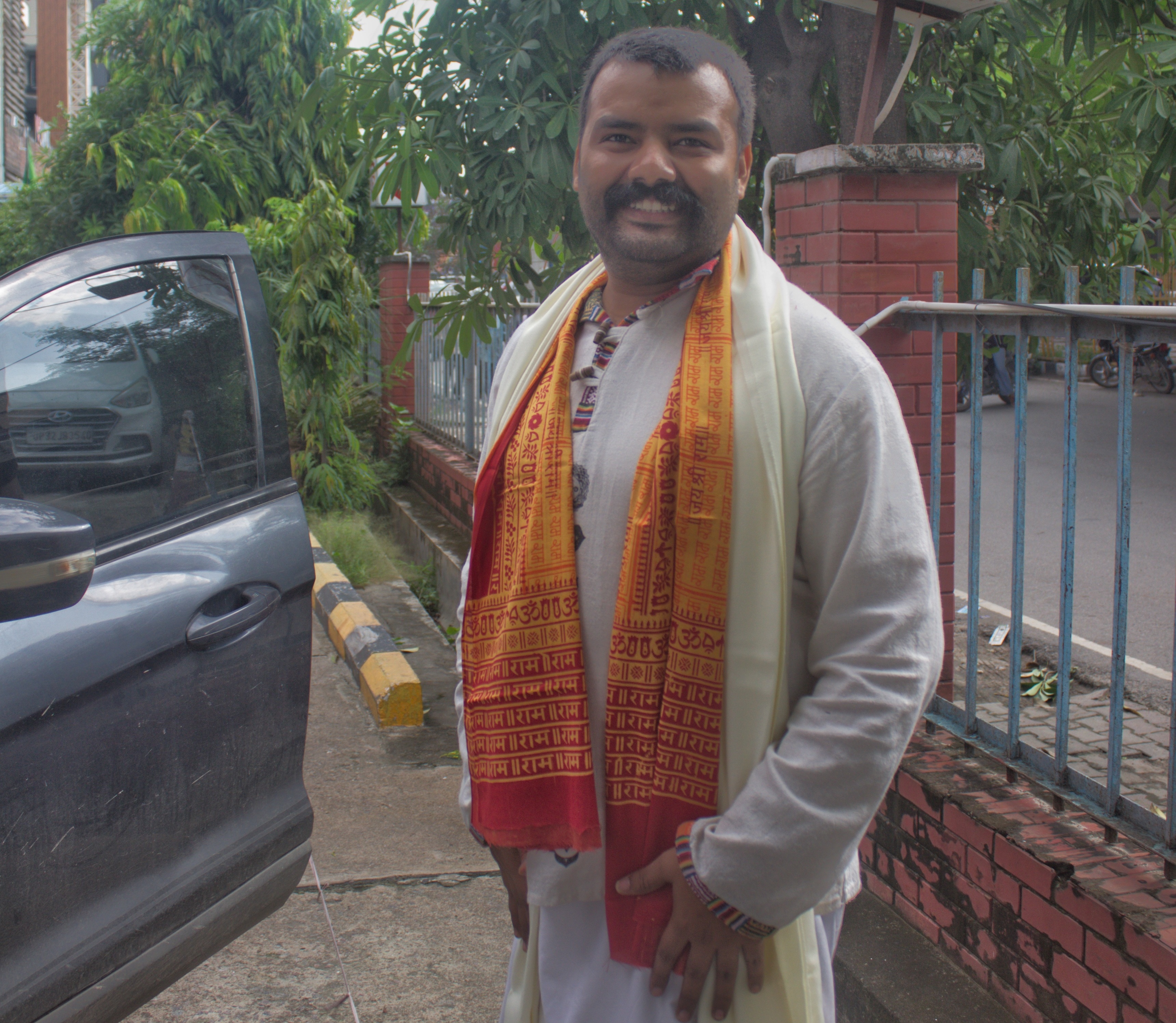 Hanuman Ansh actor Shobhinaw Satyaa on visit to HT Office (Photo: Anushrav)