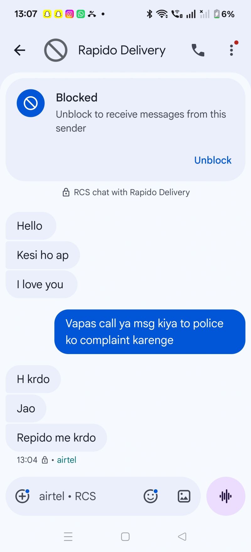 Screenshot of the chat shared by the woman on her LinkedIn page Screenshot of the chat shared by the woman on her LinkedIn page