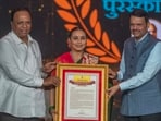 Rani Mukerji was honoured with Raj Kapoor Special Contribution Award.  (Photo by Satish Bate/ Hindustan Times)