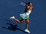 World number two Elena Rybakina was assured of ending Aryna Sabalenka's reign at number one just by reaching the semis -- even if Sabalenka wins a third straight title.(Getty Images via AFP)