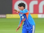 Shree Charani picked up the first wicket for India Shree Charani picked up the first wicket for India