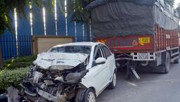 2 killed after car rams truck on Delhi-Meerut Expressway; driver may have fallen asleep 2 killed after car rams truck on Delhi-Meerut Expressway; driver may have fallen asleep
