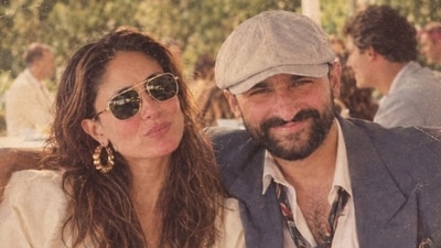 Saif Ali Khan and Kareena Kapoor define vinatge royalty in pure 80s style with gold hoops, aviators and their effortless charm in AI pics. (Instagram/ @iifa)