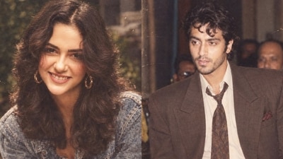 AI imagined Ahaan Panday in the angry young man look from 80s with disheveled hair and loose ties, while Aneet Padda serves retro glam in voluminous feathered hair and hoop earrings.&nbsp; (Instagram/ @iifa)