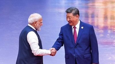 The Chinese president's visit to India comes as both Delhi and Beijing work towards renewing their ties after years of strain caused by border tensions. (AFP) The Chinese president's visit to India comes as both Delhi and Beijing work towards renewing their ties after years of strain caused by border tensions. (AFP)