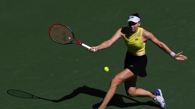 Elena Rybakina of Kazakhstan in action. (Getty Images via AFP) Elena Rybakina of Kazakhstan in action. (Getty Images via AFP)