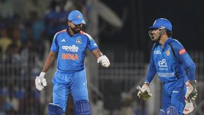 File image of Afghanistan's wicketkeeper Rahmanullah Gurbaz (R) and Indian captain Shreyas Iyer during the third ODI against Afghanistan, in Chennai, Tamil Nadu. (PTI) File image of Afghanistan's wicketkeeper Rahmanullah Gurbaz (R) and Indian captain Shreyas Iyer during the third ODI against Afghanistan, in Chennai, Tamil Nadu. (PTI)
