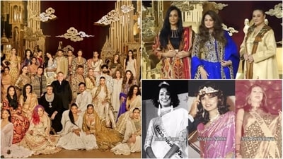 Abu Jani Sandeep Khosla's 40th anniversary bash and store launch brought together the trailblazing queens Madhu Sapre, Suzanne Sablok and Anna Bredemeyer. (Instagram/ sapremadhu and missindiaorg) Abu Jani Sandeep Khosla's 40th anniversary bash and store launch brought together the trailblazing queens Madhu Sapre, Suzanne Sablok and Anna Bredemeyer. (Instagram/ sapremadhu and missindiaorg)