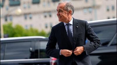 Prime Minister Mark Carney arrives at the Office of the Prime Minister and Privy Council in Ottawa, Canada. (AP) Prime Minister Mark Carney arrives at the Office of the Prime Minister and Privy Council in Ottawa, Canada. (AP)
