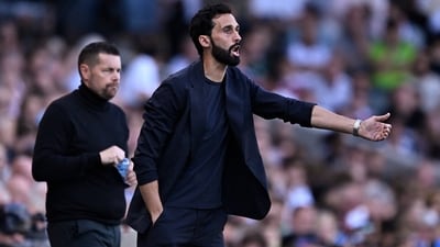 Fulham manager Alvaro Arbeloa reacts during the match (REUTERS)