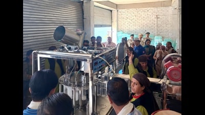 State first women operated mineral water plant ‘HIMJAL’ installed in Chopal in Shimla district, Shimla on Thursday. State first women operated mineral water plant ‘HIMJAL’ installed in Chopal in Shimla district, Shimla on Thursday.