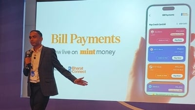 Puneet Jain, CEO of Hindustan Times Digital, introduces the bill payments feature in the Mint Money app. (HT) Puneet Jain, CEO of Hindustan Times Digital, introduces the bill payments feature in the Mint Money app. (HT)