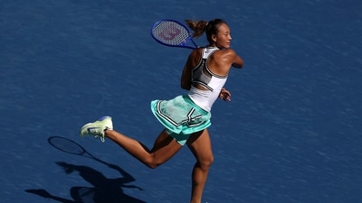 World number two Elena Rybakina was assured of ending Aryna Sabalenka's reign at number one just by reaching the semis -- even if Sabalenka wins a third straight title. (Getty Images via AFP) World number two Elena Rybakina was assured of ending Aryna Sabalenka's reign at number one just by reaching the semis -- even if Sabalenka wins a third straight title. (Getty Images via AFP)