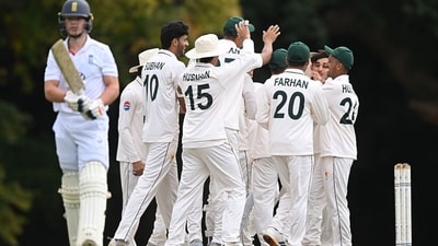 The Pakistan U19 team during its red-ball game against England U19 (AFP) The Pakistan U19 team during its red-ball game against England U19 (AFP)