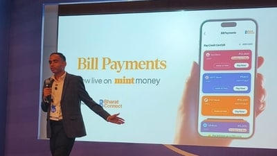 Puneet Jain, CEO of Hindustan Times Digital, introduces the bill payments feature in the Mint Money app. (HT) Puneet Jain, CEO of Hindustan Times Digital, introduces the bill payments feature in the Mint Money app. (HT)