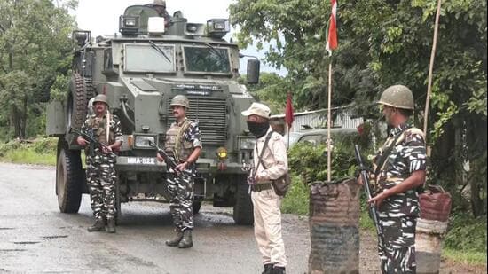 A CRPF convoy came under fire on NH-2 in Imphal West, Manipur, after armed miscreants in a four-wheeler opened fire, police said.