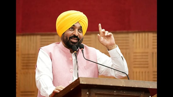 Ahead of the Punjab assembly elections early next year, chief minister Bhagwant Mann has been elevated to the political affairs committee (PAC), the party’s highest executive authority. (HT FILE)