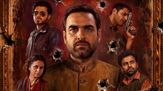 Mirzapur The Movie box office collection day 7: Divyenndu, Rasika Dugal, Pankaj Tripathi, Ali Fazal and Jitendra Kumar in a still.