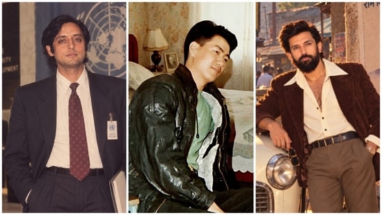 Shashi Tharoor and Kiren Rijiju shared their actual photos from the 1980s as they joined the trend. Chirag Paswan shared an AI-generated one. (Shashitharoor/X, Kirenrijiju/X, iChiragPaswan/X)