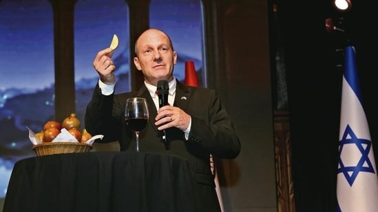 Israeli Ambassador Reuven Azar reflected on the spiritual essence of the festival (Photo: Manoj Verma/HT)