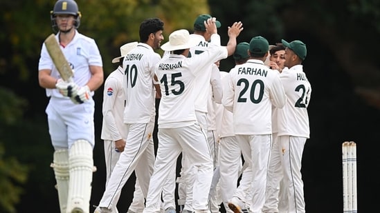 The Pakistan U19 team during its red-ball game against England U19
