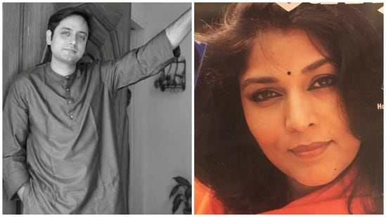 Shashi Tharoor and Renuka Chaudhary take part in the 80s trend.