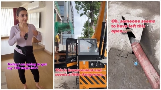 Soha Ali Khan shows the true picture of Mumbai's walkability.