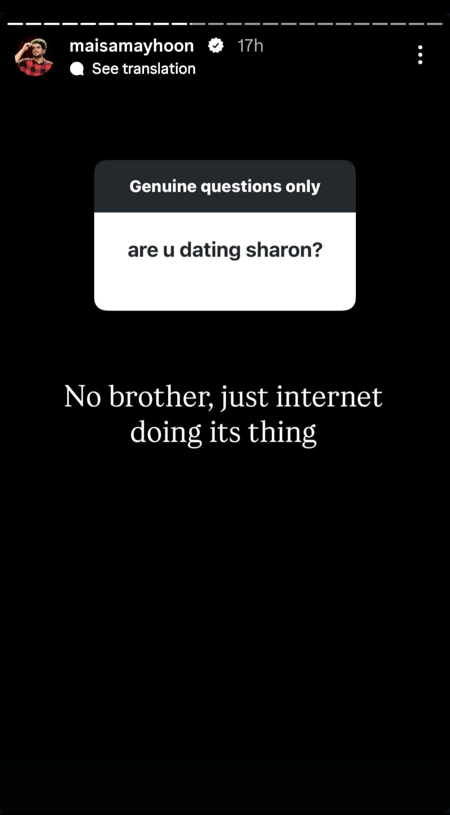 Samay Raina on dating rumours with Sharon Verma. Samay Raina on dating rumours with Sharon Verma.