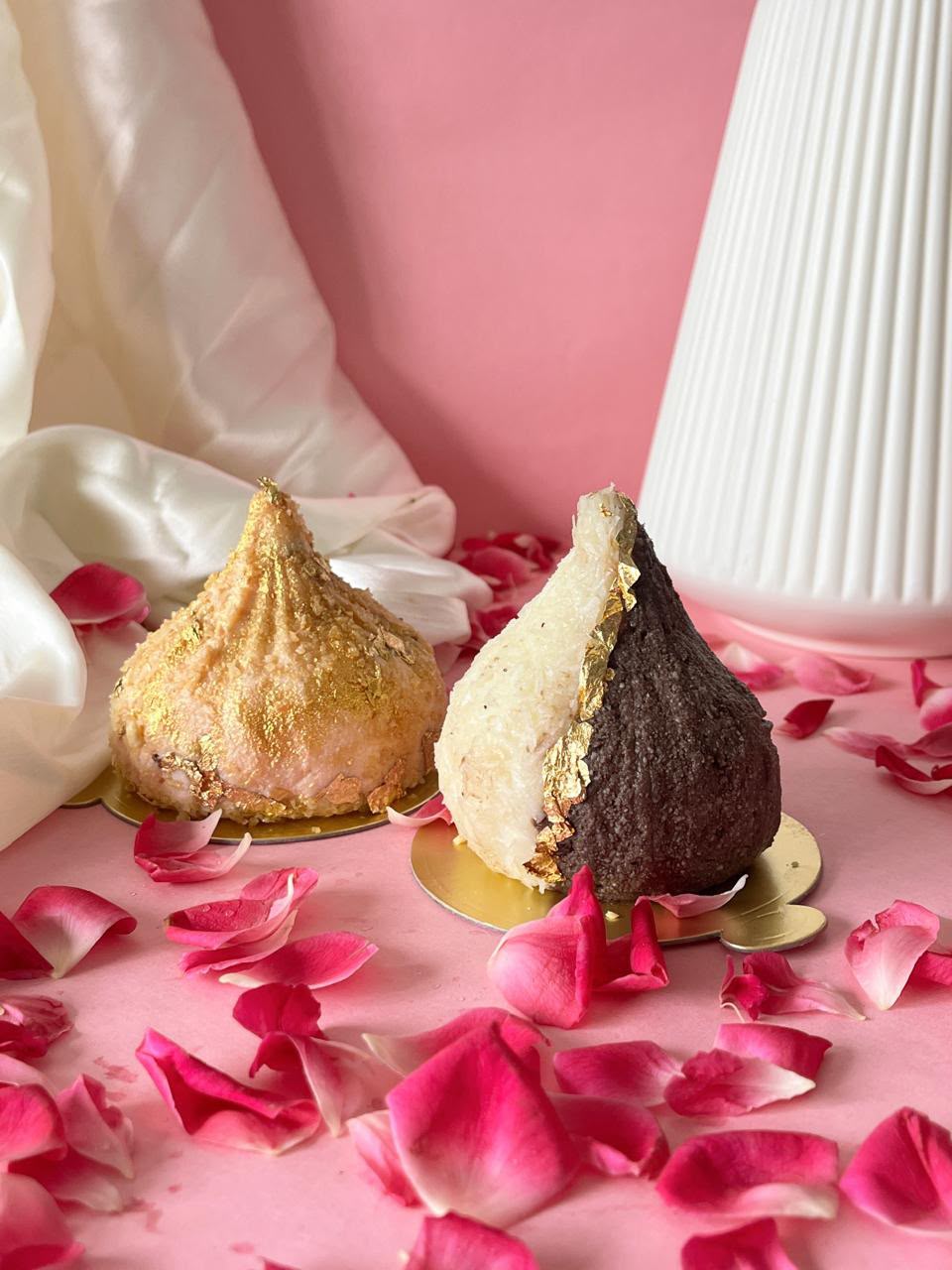 Rose falooda and Chocolate bounty sandesh modaks Rose falooda and Chocolate bounty sandesh modaks