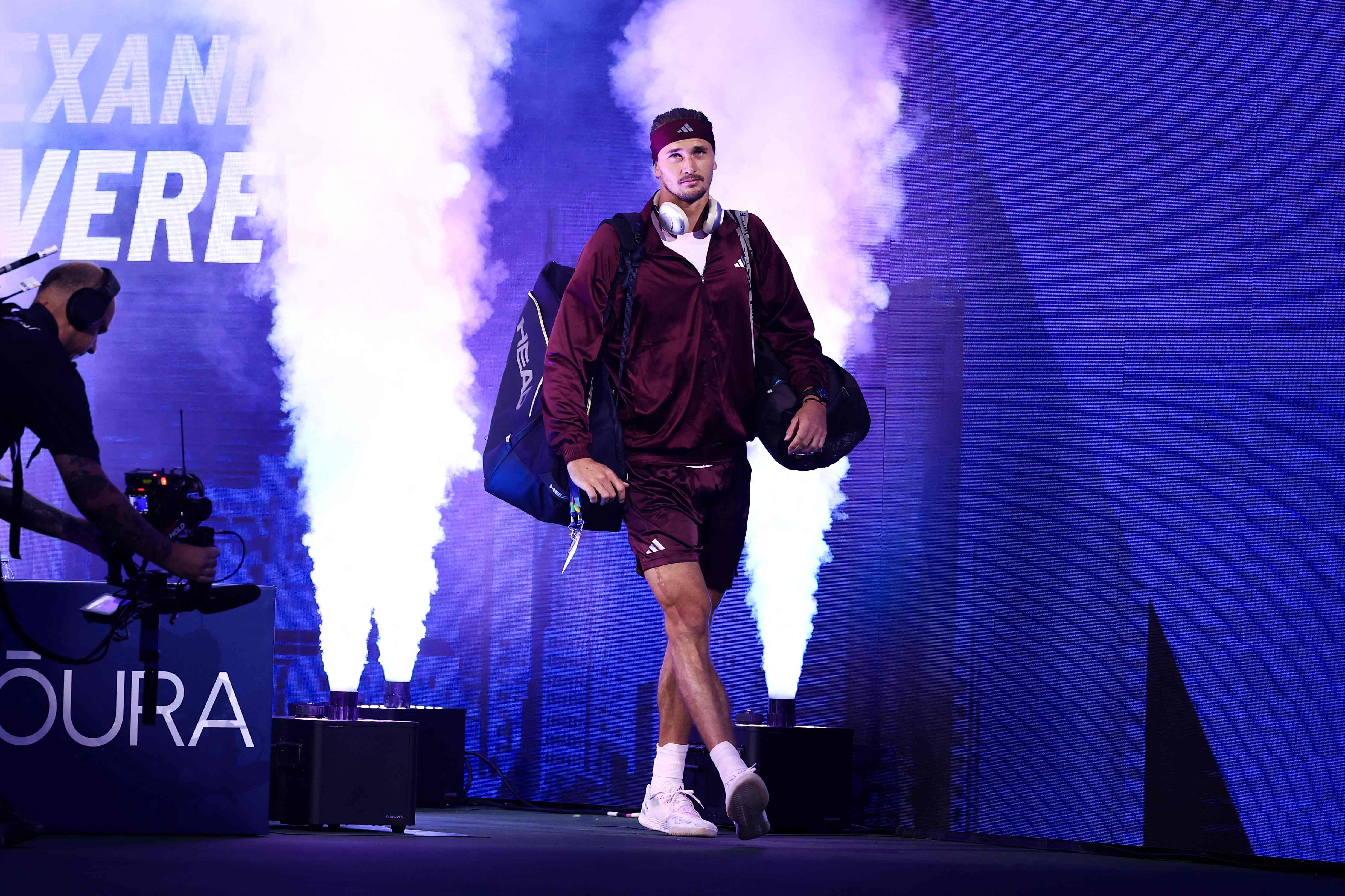 Germany's Alexander Zverev arrives for the men's singles quarter-final tennis match against Netherlands' Botic van de Zandschulp on day eleven of the US Open tennis tournament (AFP) Germany's Alexander Zverev arrives for the men's singles quarter-final tennis match against Netherlands' Botic van de Zandschulp on day eleven of the US Open tennis tournament (AFP)