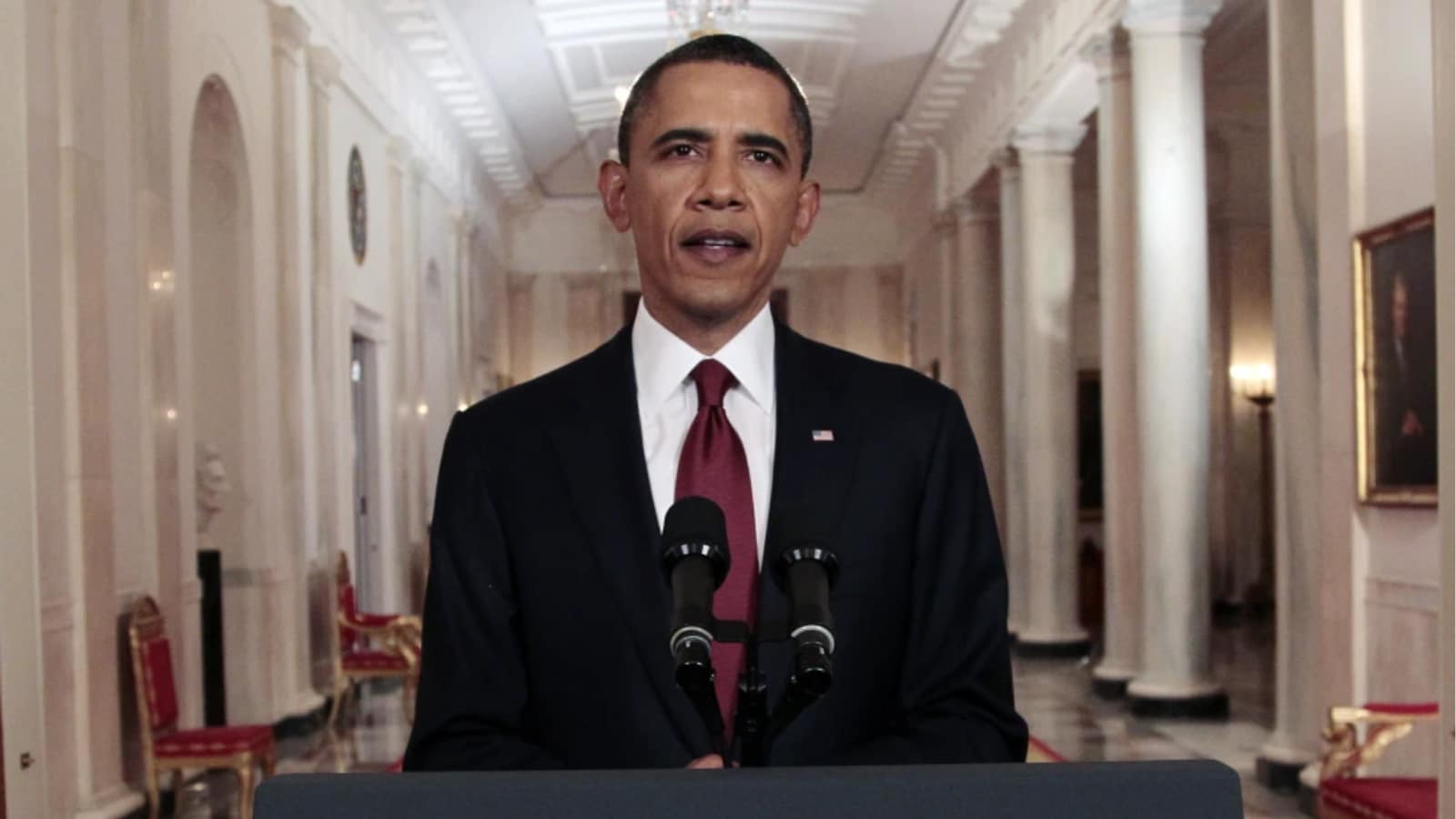 US President Barack Obama makes a televised statement on the death of Osama bin Laden from the East Room of the White House (AP)