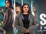 Parineeti Chopra during the trailer preview of mystery thriller series Shaque: Trust No One, in Mumbai, Thursday, Sept. 10, 2026. (PTI Photo)
