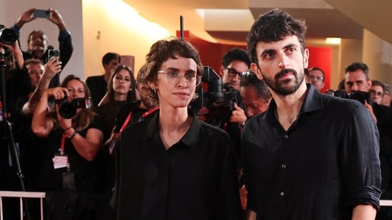 Directors Yuval Abraham and Rachel Szor pose during arrivals for the screening of the documentary Naza in competition, at the 83rd Venice International Film Festival in Venice, Italy, September 10. REUTERS/Yara Nardi