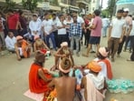 Jharsa residents and a large number of followers of the Nath sect, including sadhus, said the demolition was “unfair and unjust.” (HT)