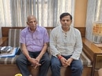 Littérateurs Chander Trikha and Jatinder Parvaaz at the Haryana Sahitya Akademi in Panchkula to pay tribute to legendary Urdu poets Mirza Ghalib and Mohammad Ibrahim Zauq. (Sourced)