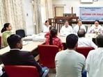 National Lok Adalat being held in Ludhiana on Saturday. (HT PHOTO)
