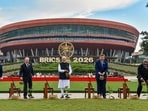 Egyptian President Abdel Fattah el-Sisi, Russian President Vladimir Putin, Prime Minister Narendra Modi, Chinese President Xi Jinping and South African President Cyril Ramaphosa during a joint tree plantation initiative amid the ongoing 18th BRICS Summit(PMO)