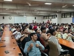 The resource persons engaged students and faculty members in various activities aimed at promoting physical vitality, mental relaxation and emotional well-being. (HT Photo)
