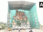 విజయవాడలో 72 అడుగుల భారీ మట్టి గణపయ్య