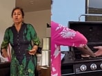 The argument reportedly began over the tenant's use of barbecue on the rental property, with videos showing the landlady stopping him from doing so.