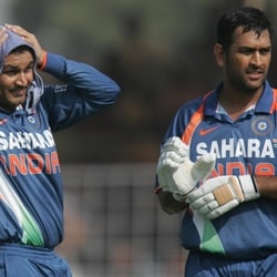 Virender Sehwag and MS Dhoni during the famous ODI.
