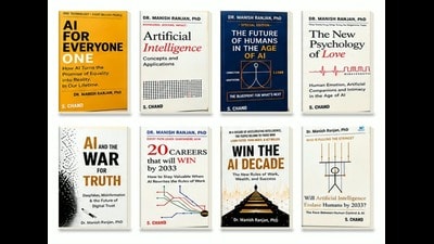 Cover pages of eight books penned by IAS officer manish Ranjan (HT Photo) Cover pages of eight books penned by IAS officer manish Ranjan (HT Photo)